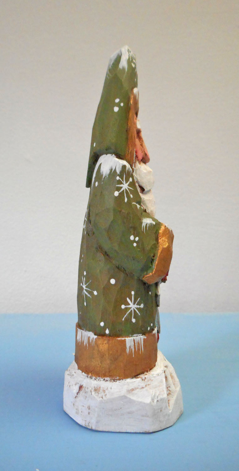 Hand Carved Old World Santa Claus Decoration