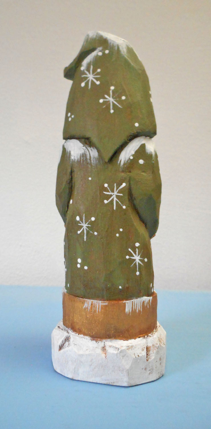 Hand Carved Old World Santa Claus Decoration