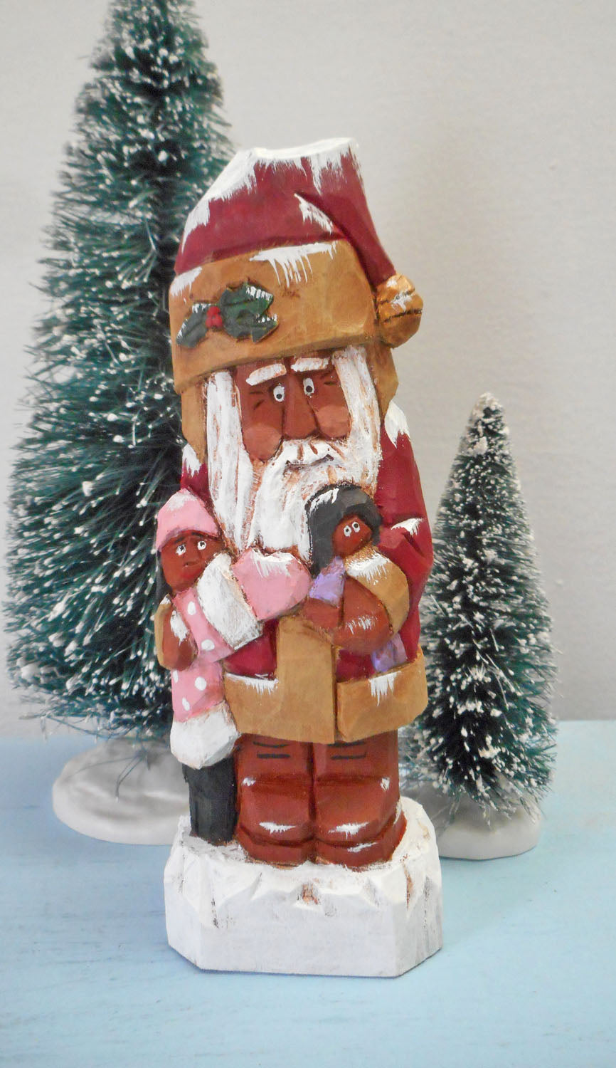 Black Santa Claus with Child