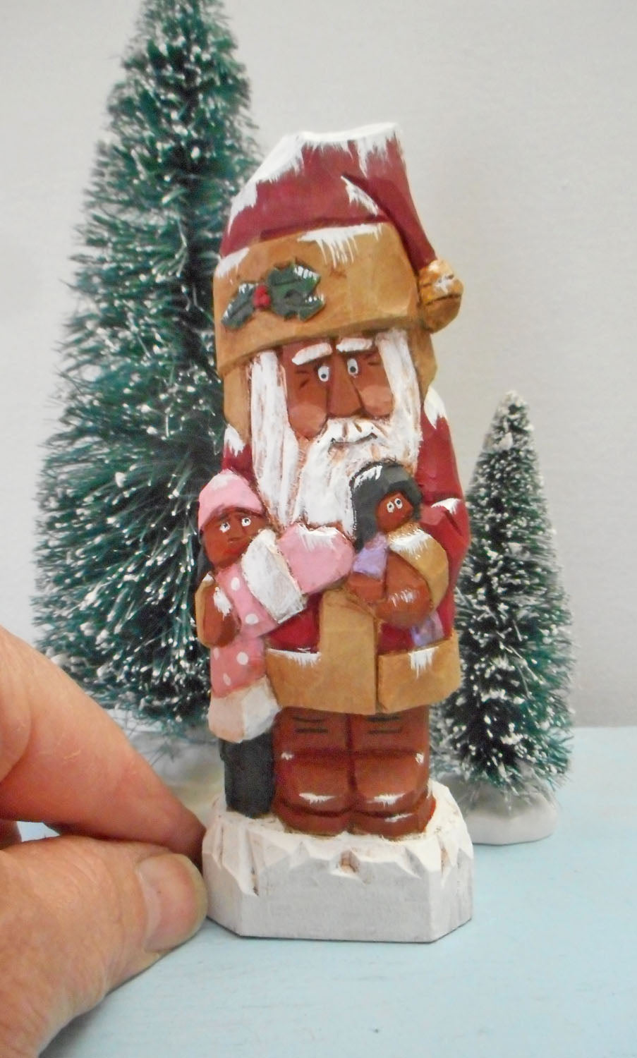 Black Santa Claus with Child