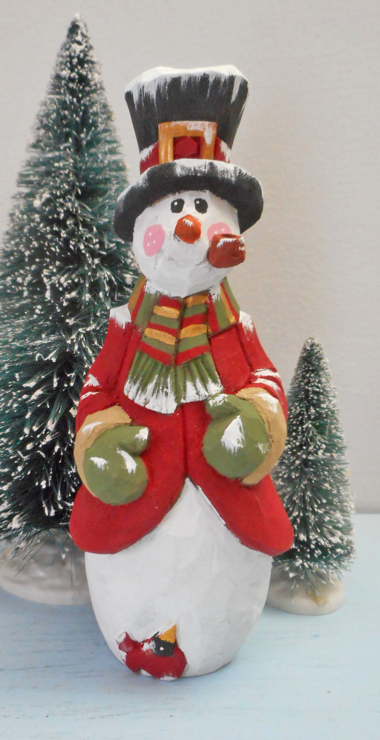 Wooden Snowman Decoration