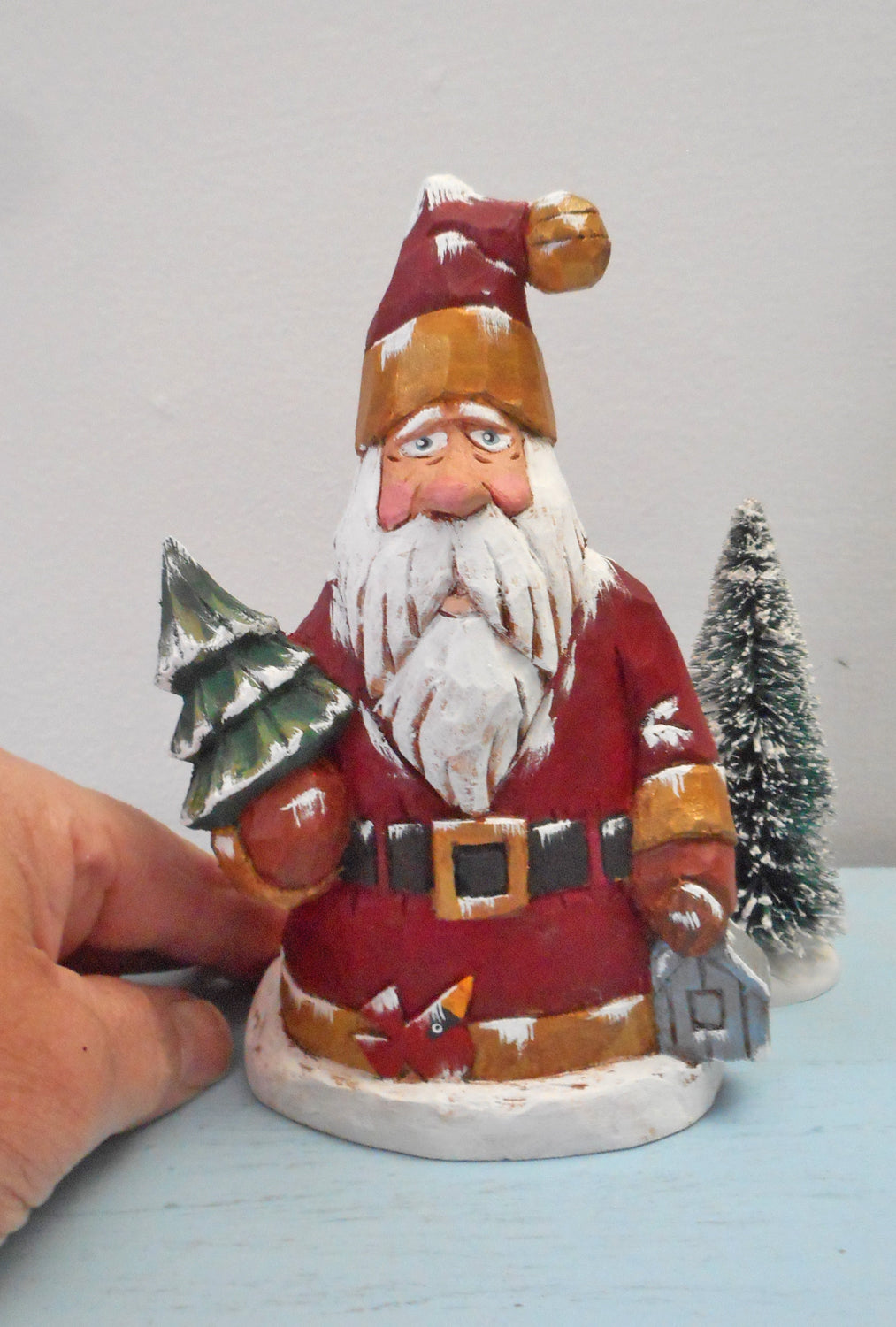 Santa Claus with Christmas tree