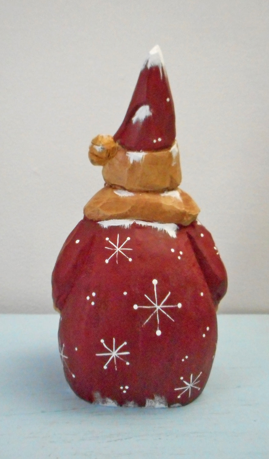 Chubby Quilt Santa Claus woodcarving