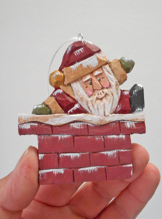 Santa Claus Chimney Christmas Ornament