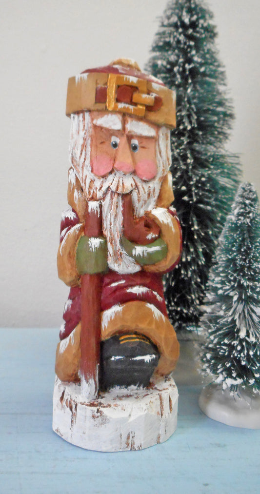Old World Santa Claus woodcarving