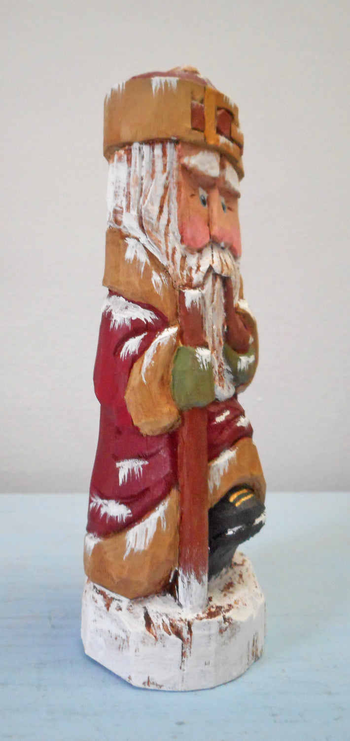 Old World Santa Claus woodcarving