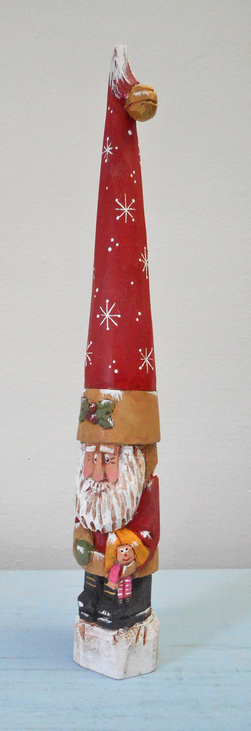 Tall Hat Pencil Santa Claus with doll