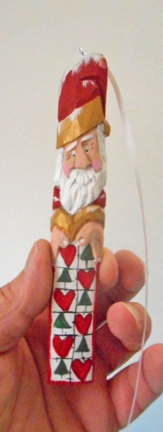 Santa Claus with Quilt Tree Ornament