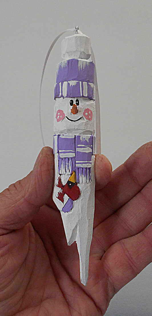 Wood Snowman Ornament
