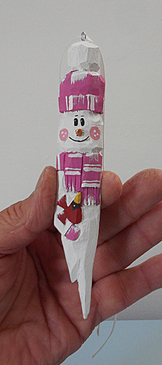Snowman with Cardinal Ornament