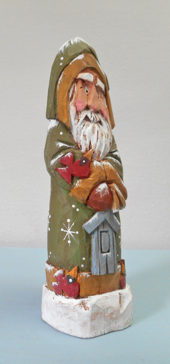 Hand Carved Old World Santa Claus Decoration