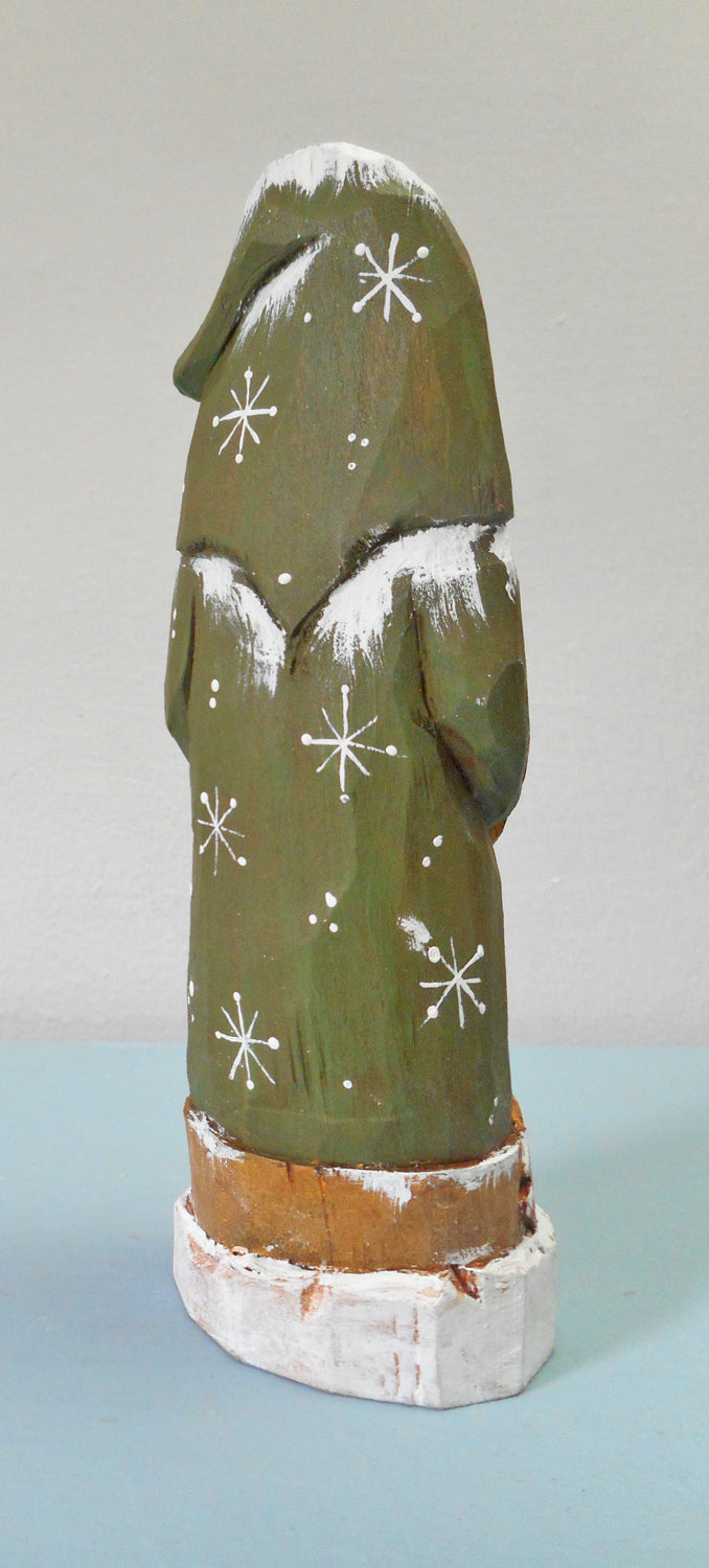Hand Carved Old World Santa Claus Decoration