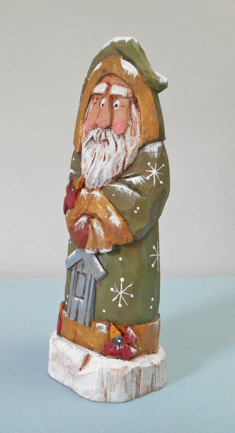 Hand Carved Old World Santa Claus Decoration