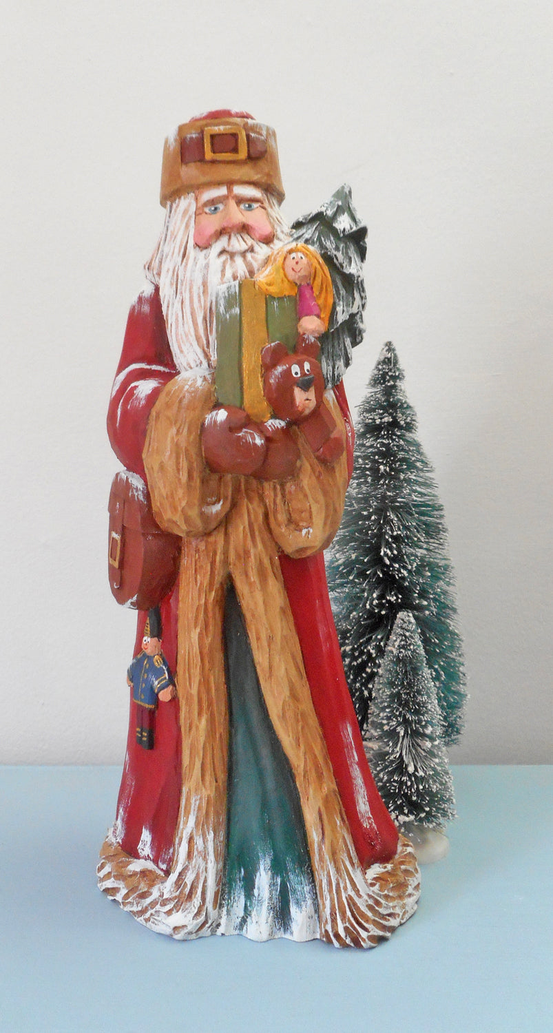 Old-World Santa Claus with gifts