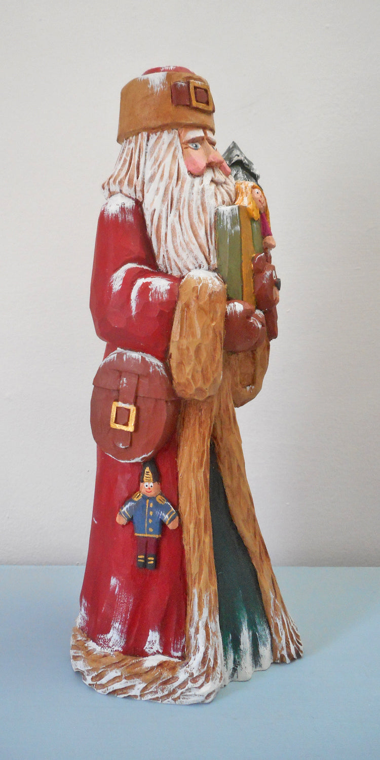 Old-World Santa Claus with gifts