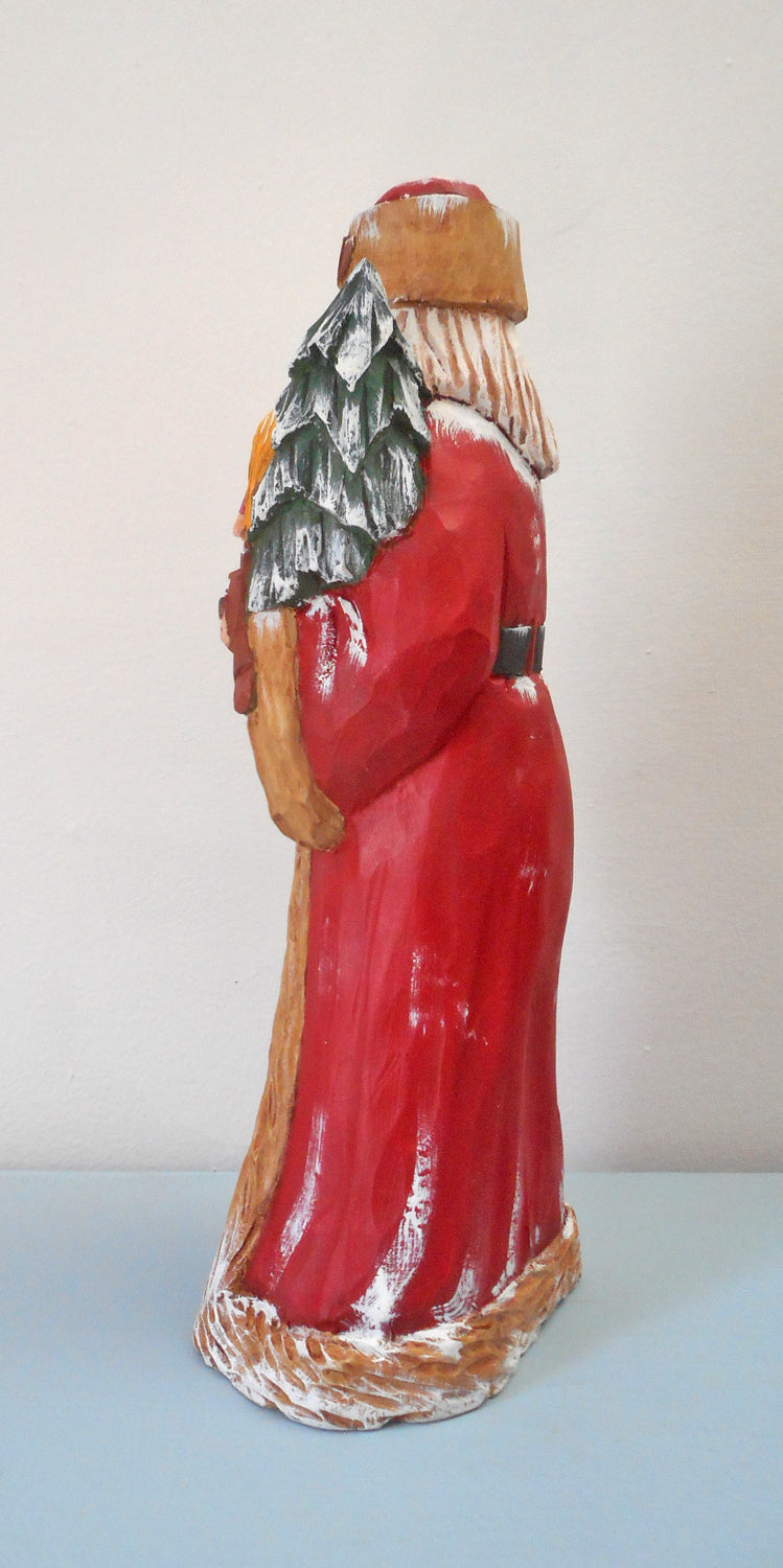 Old-World Santa Claus with gifts