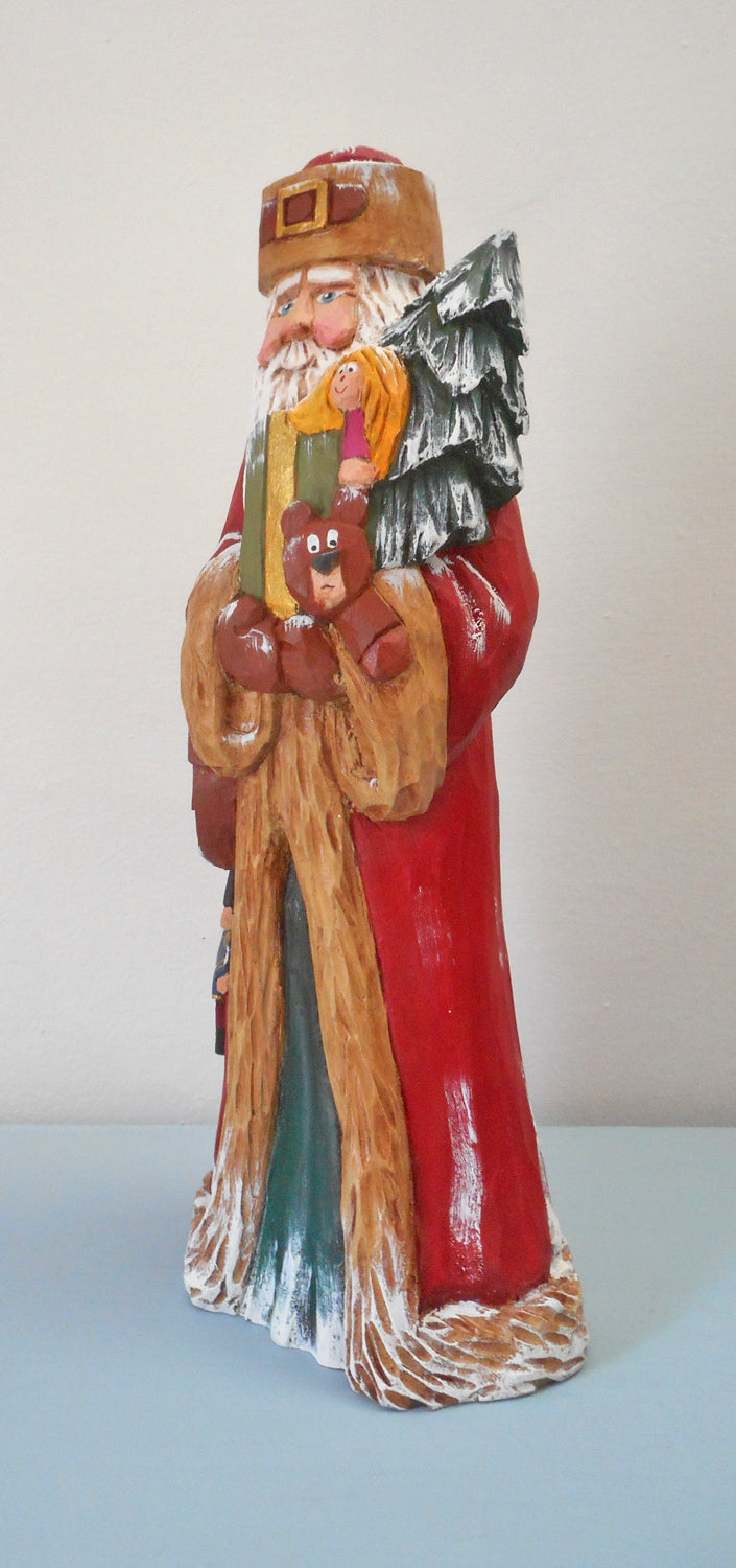 Old-World Santa Claus with gifts