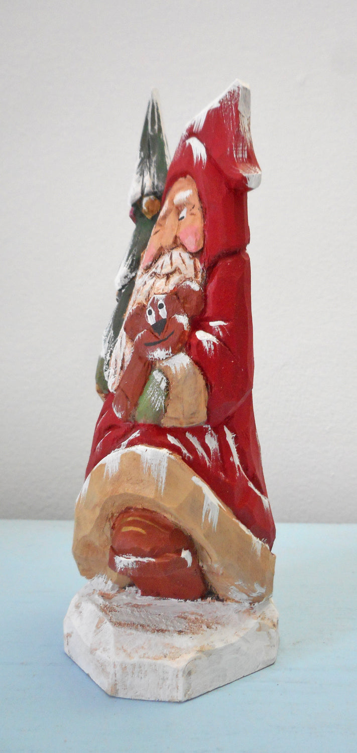 Hand Carved Wood Old World Santa Claus