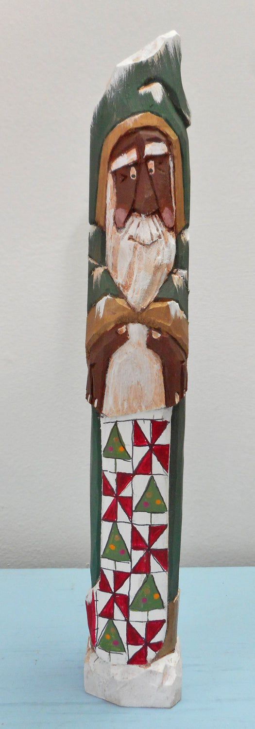 African American Santa Claus with Stocking