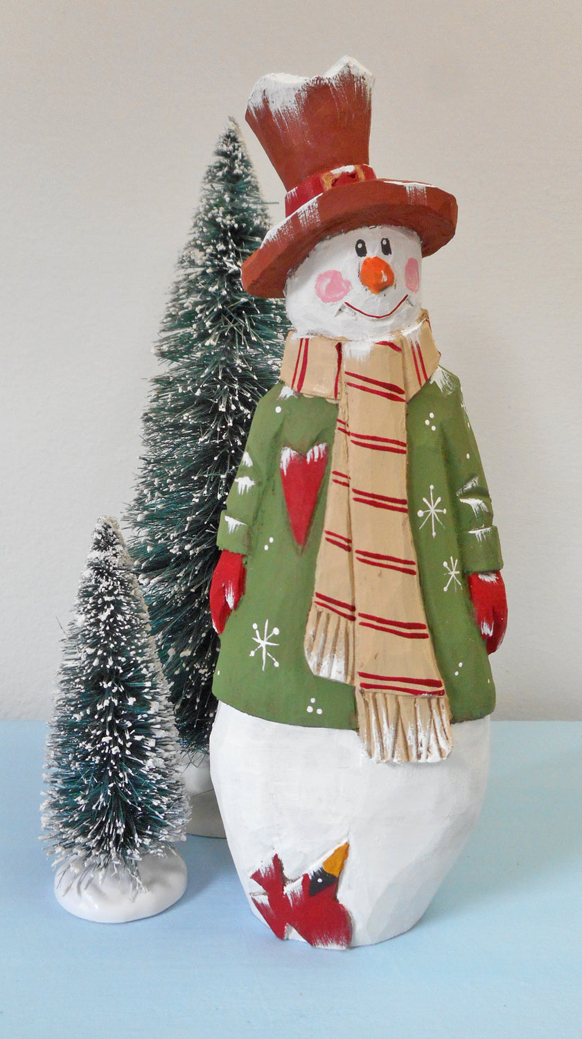 Wooden Snowman Decoration