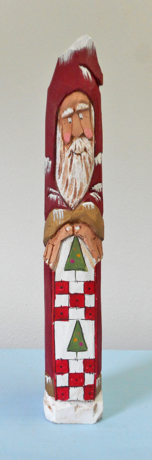 Pencil Santa Claus with Quilt