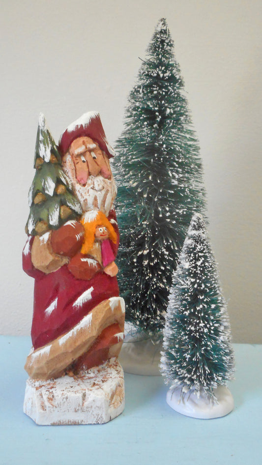 Hand Carved Wood Old World Santa Claus