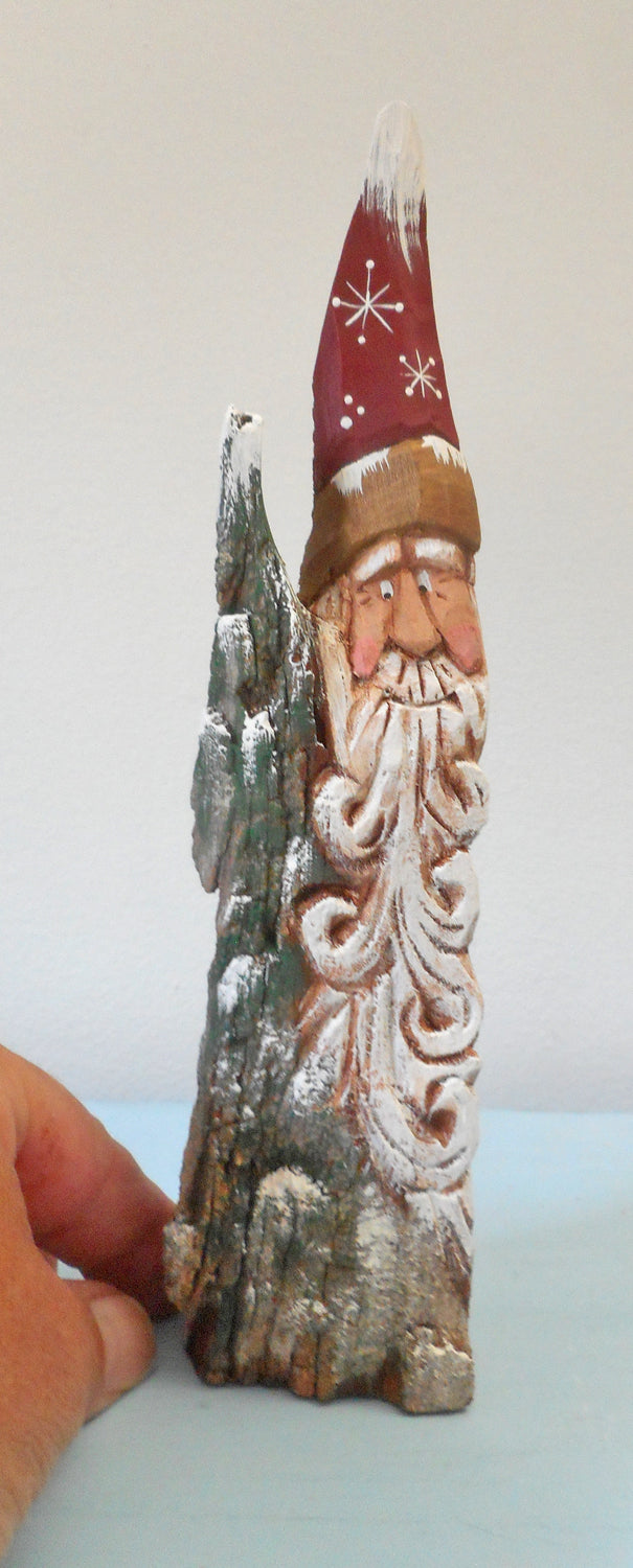 Cottonwood Santa Claus Bust Carving