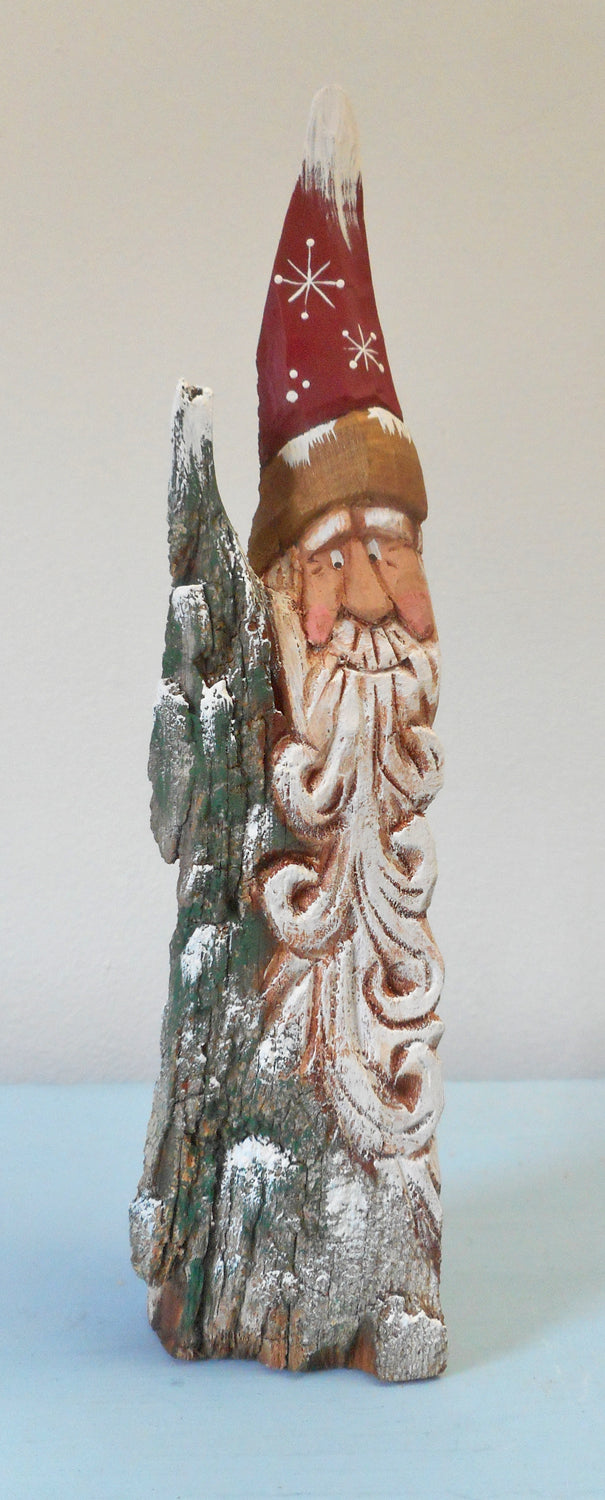 Cottonwood Santa Claus Bust Carving