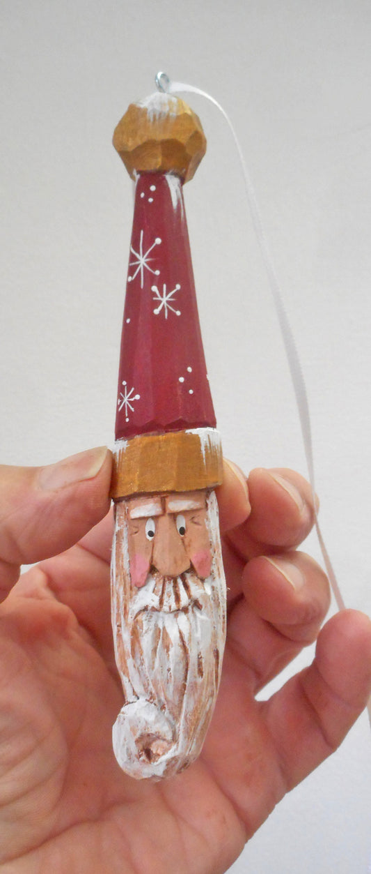 Tall hat Santa Ornament