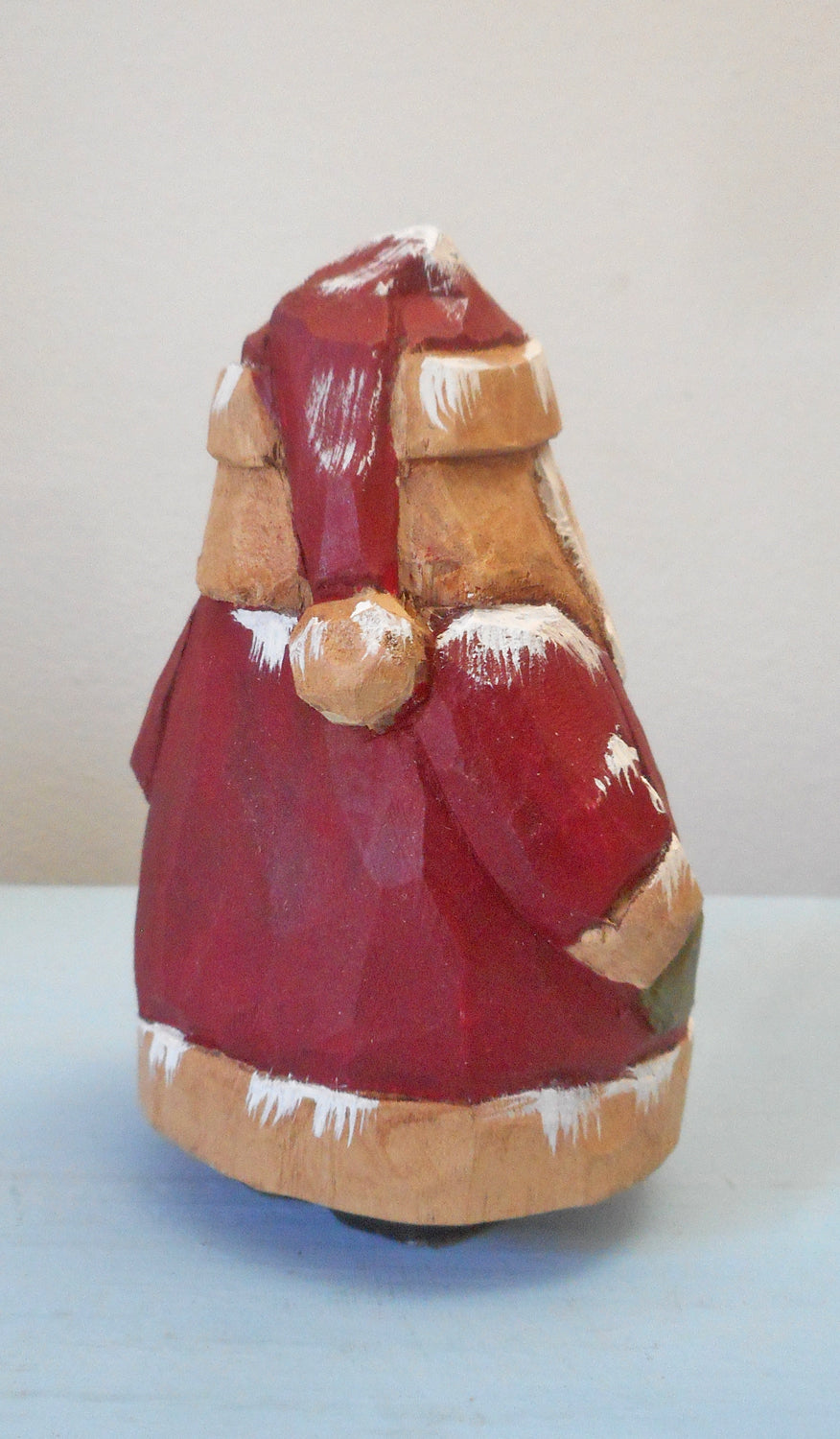 Santa Claus Woodcarving with bear