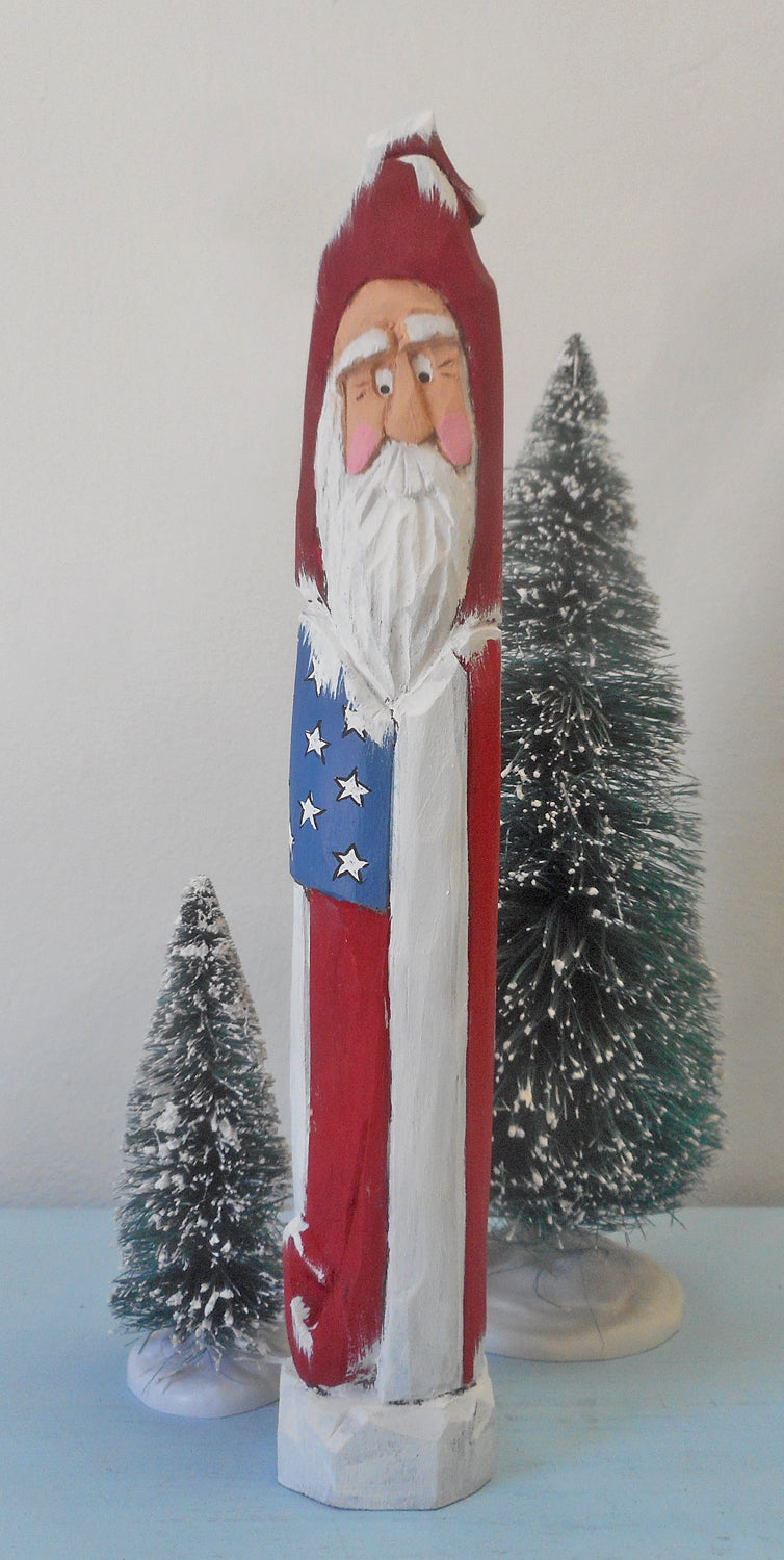 Patriotic Pencil Santa Claus