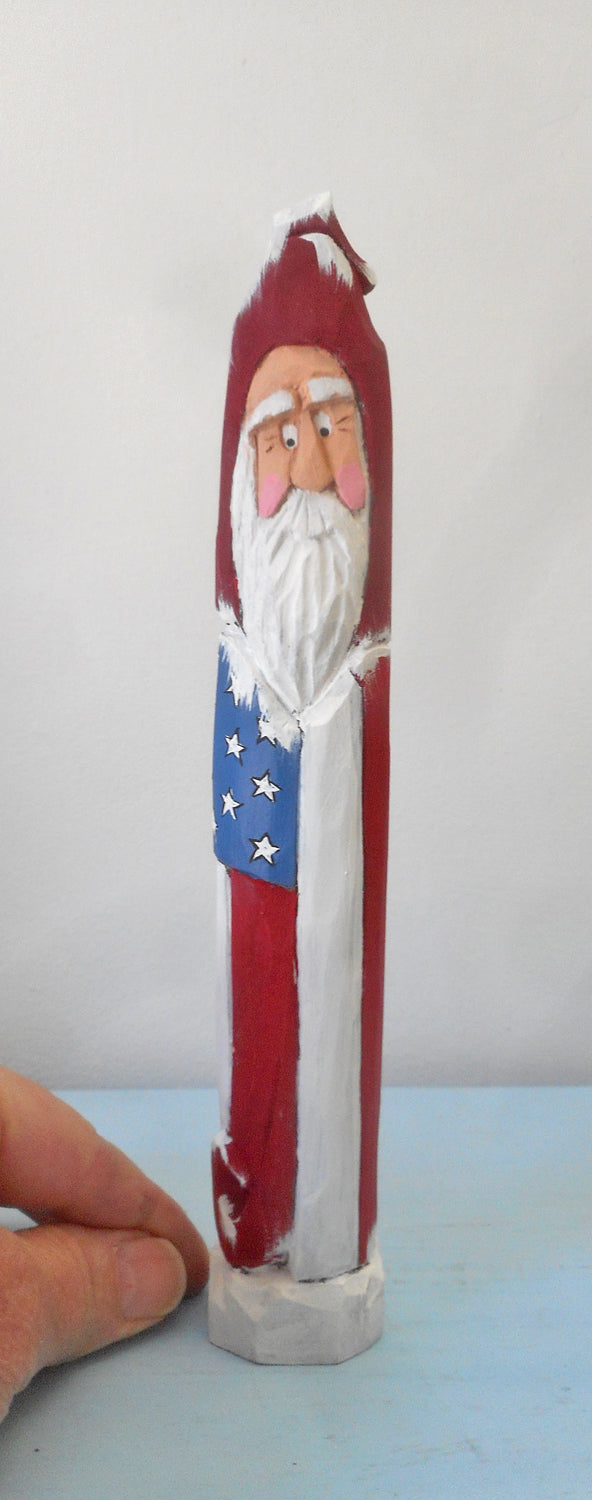 Patriotic Pencil Santa Claus