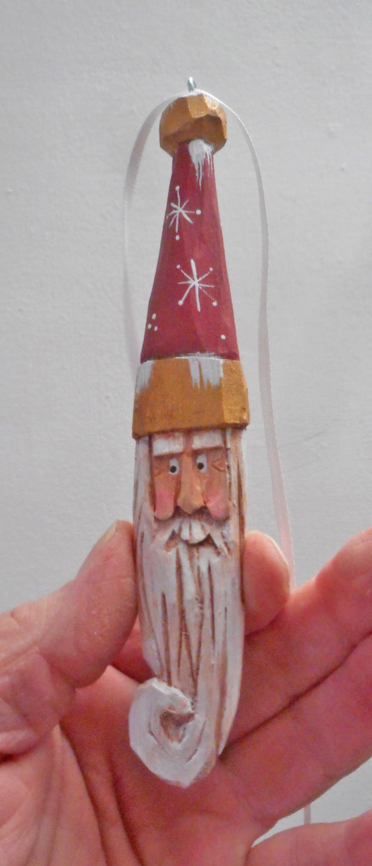 Tall hat Santa Ornament