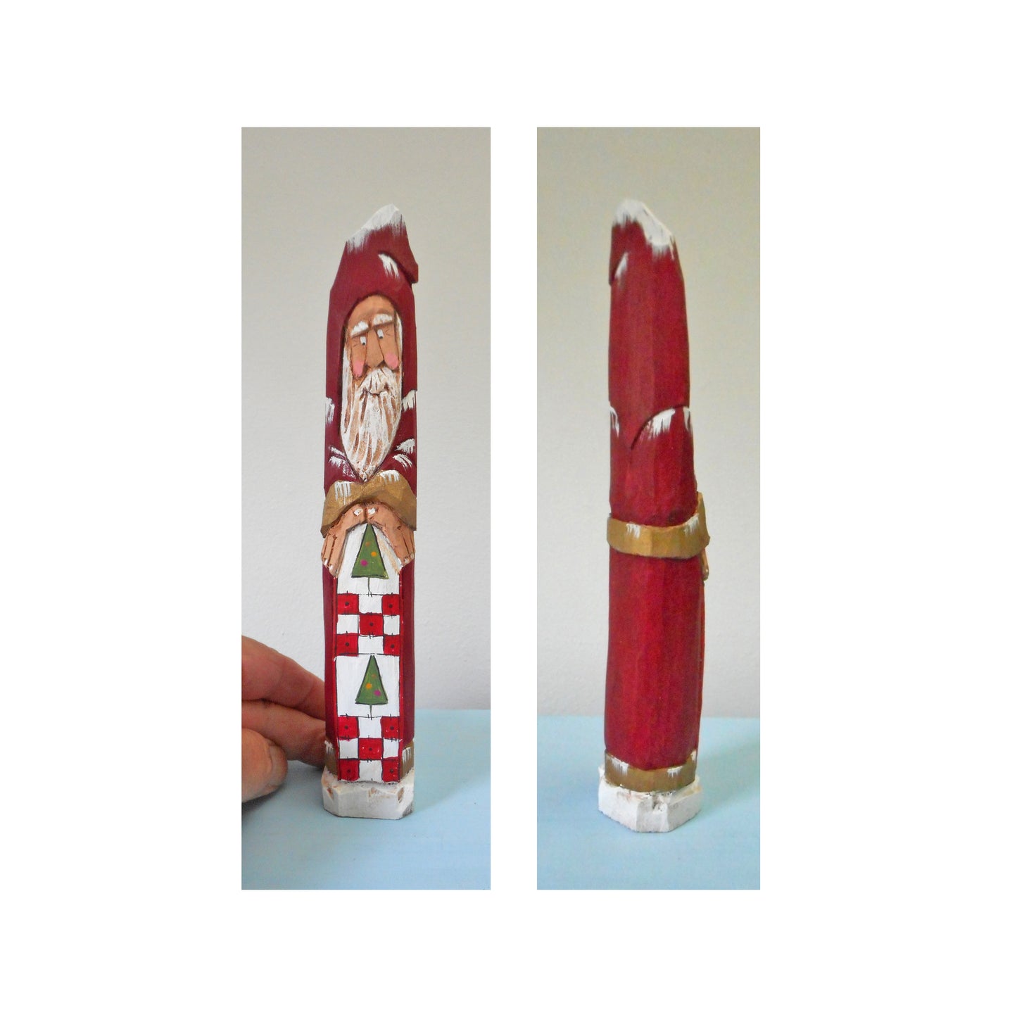 Pencil Santa Claus with Quilt