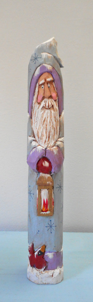 Pencil Santa Claus with lantern
