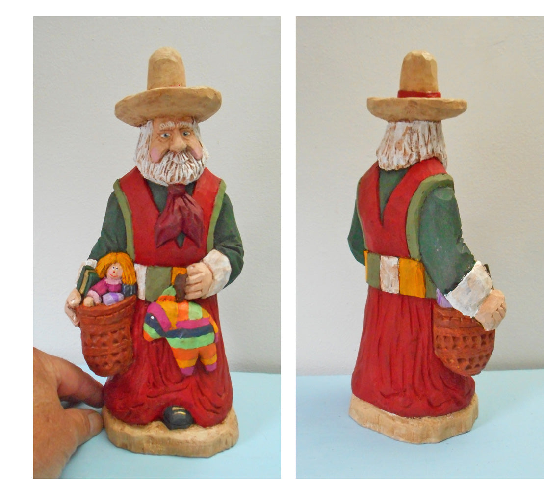 Mexican Santa Claus Sculpture