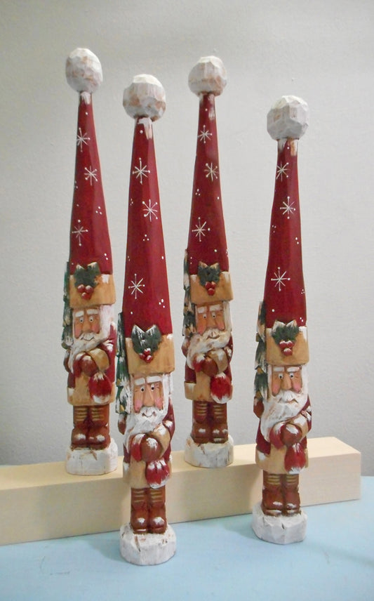 Tall Hat Pencil Santa Claus with Christmas Tree