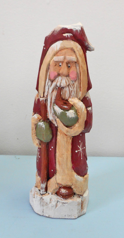 Old World Santa Claus woodcarving