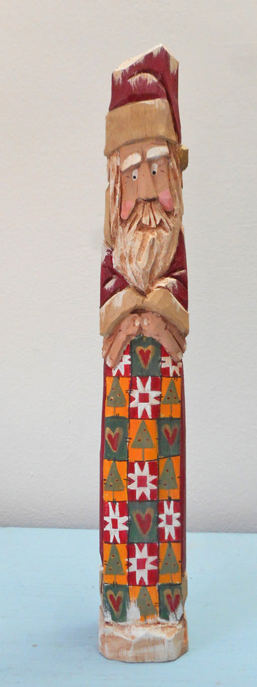 Old World Santa Claus with Quilt